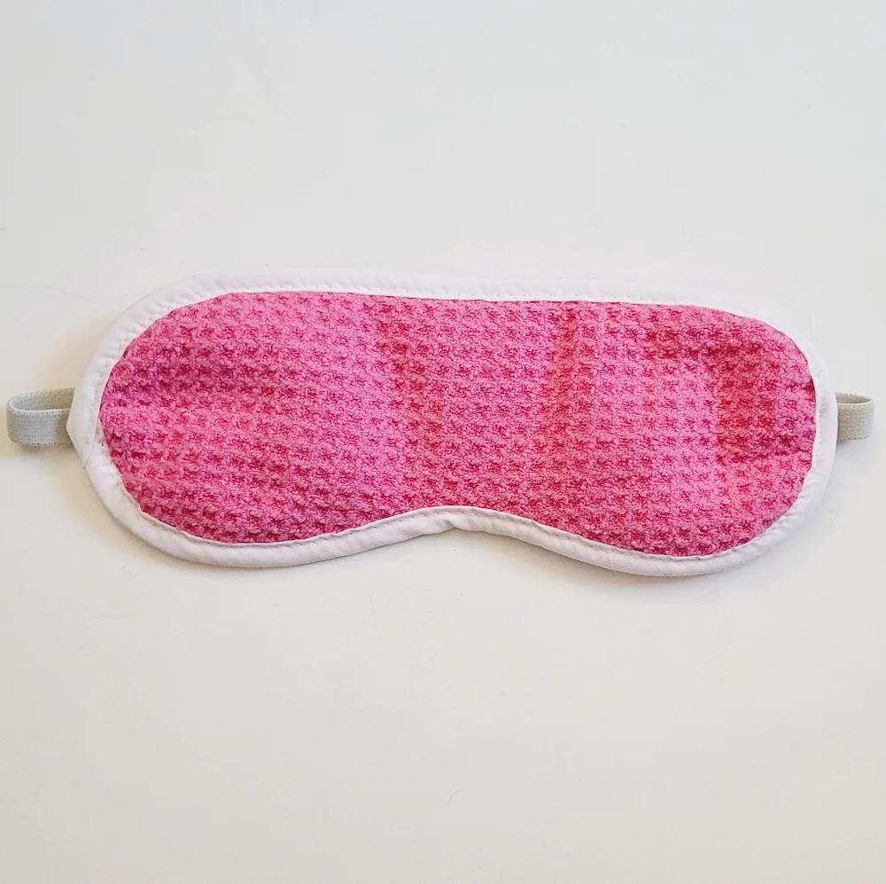 NWOT Pink Waffle Sleep Mask